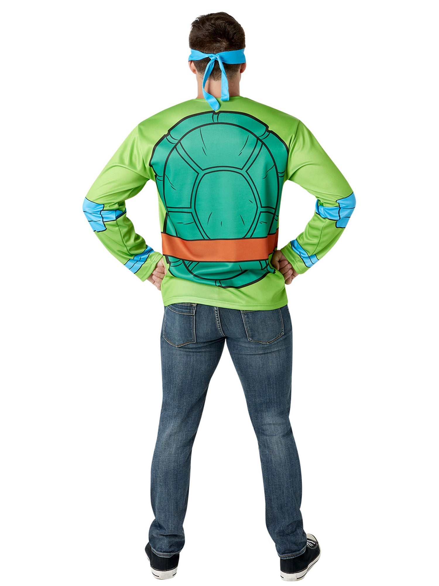 Men's Teenage Mutant Ninja Turtles Classic Leonardo Costume Top and Mask - Image 4