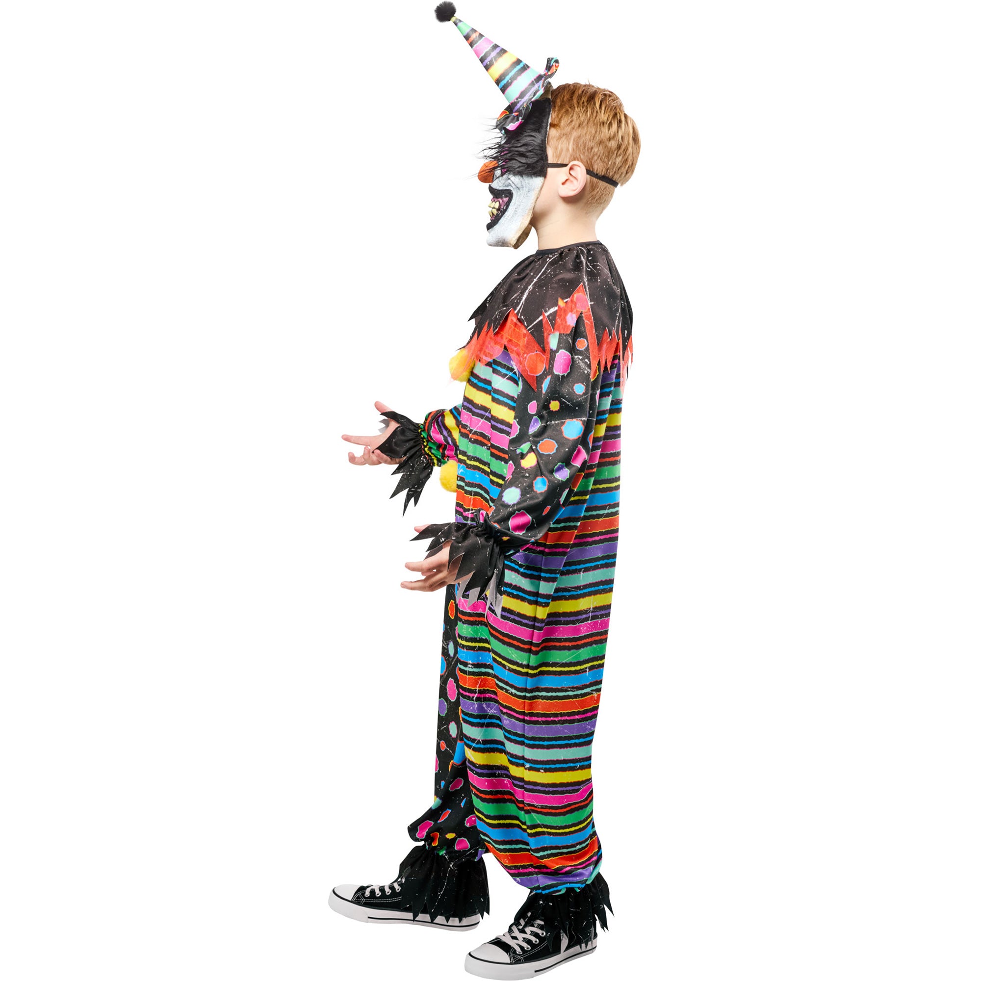 Neon Creepy Clown Costume for Boys - Image 2