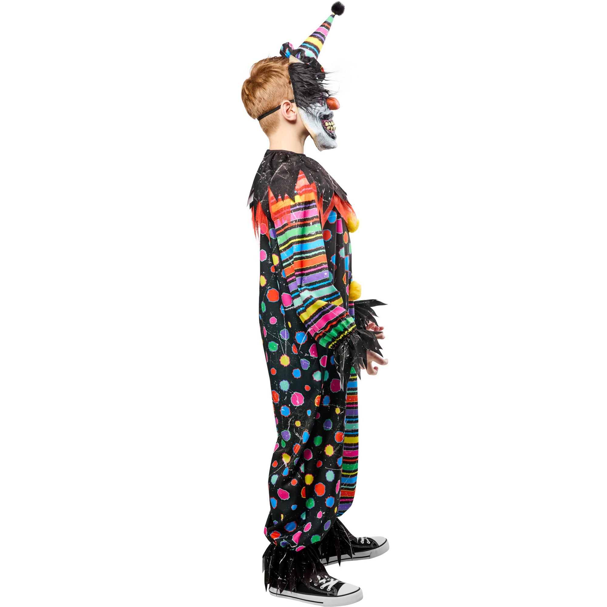 Neon Creepy Clown Costume for Boys - Image 3