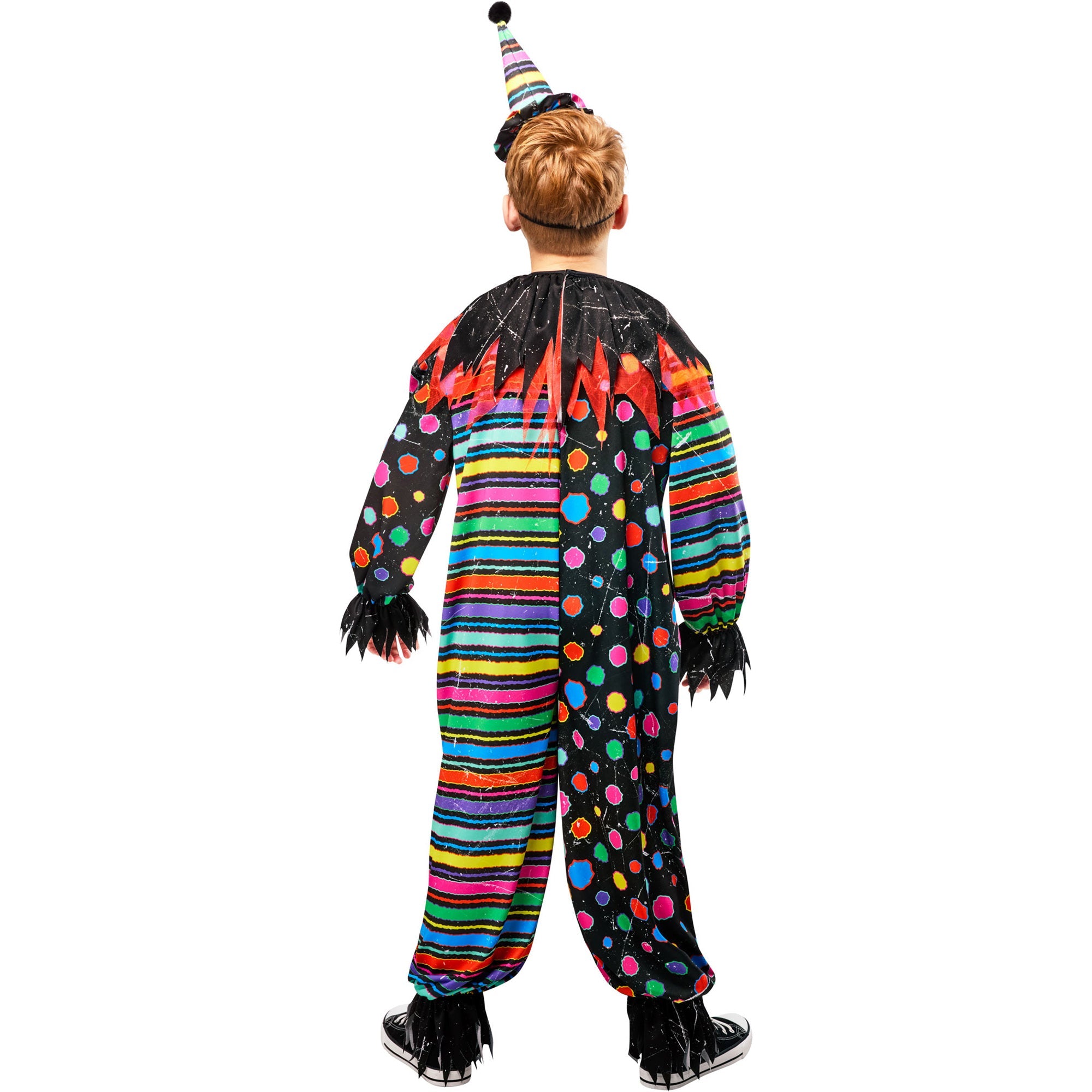 Neon Creepy Clown Costume for Boys - Image 4