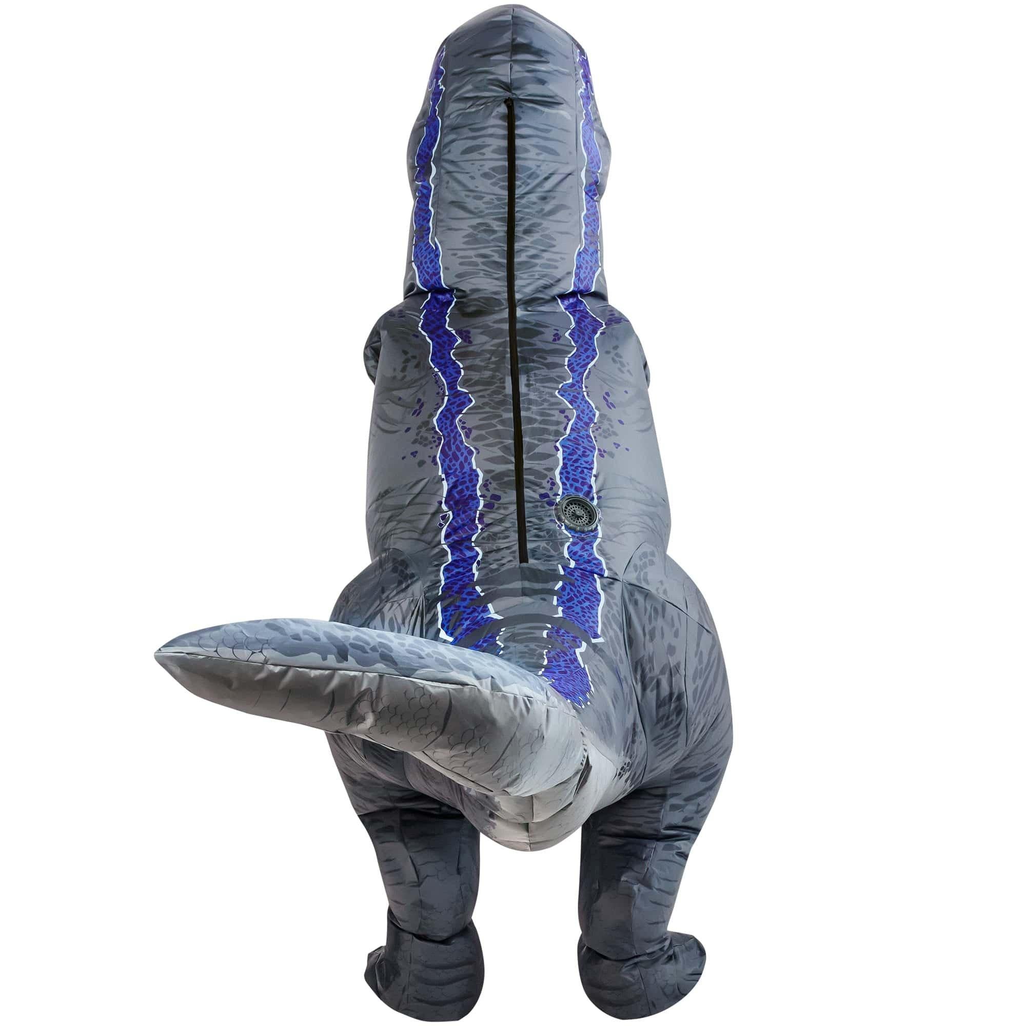 Adult Blue Velociraptor Inflatable Costume - Jurassic World - Image 3