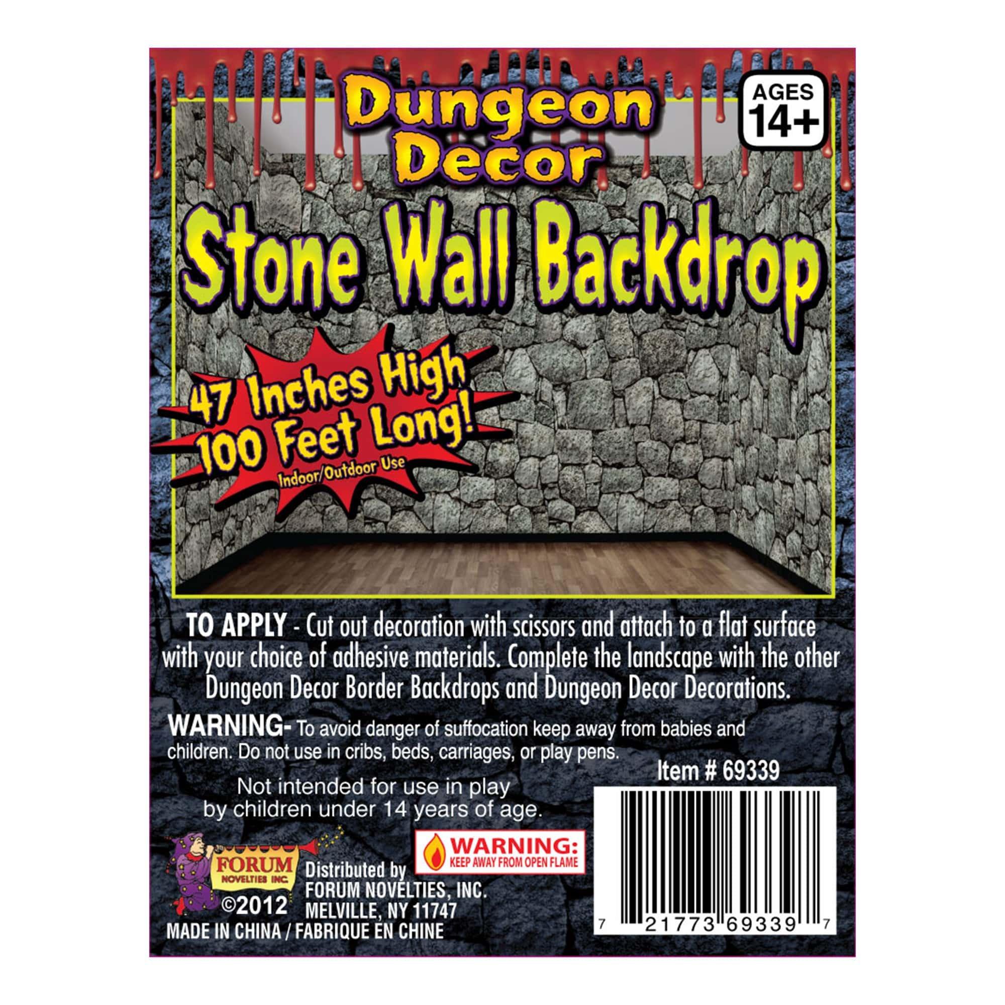 Dungeon Stone Wall Backdrop Decoration. 47in x 100ft - Image 2