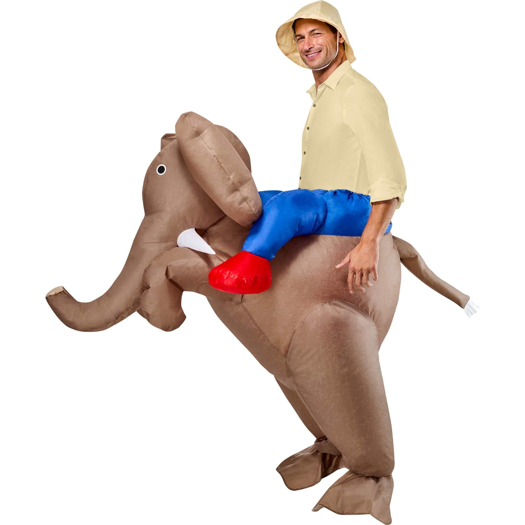 Adult Ride In Elephant Inflatable Costume - Image 2