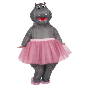 Adult Ballerina Hippo Inflatable Costume
