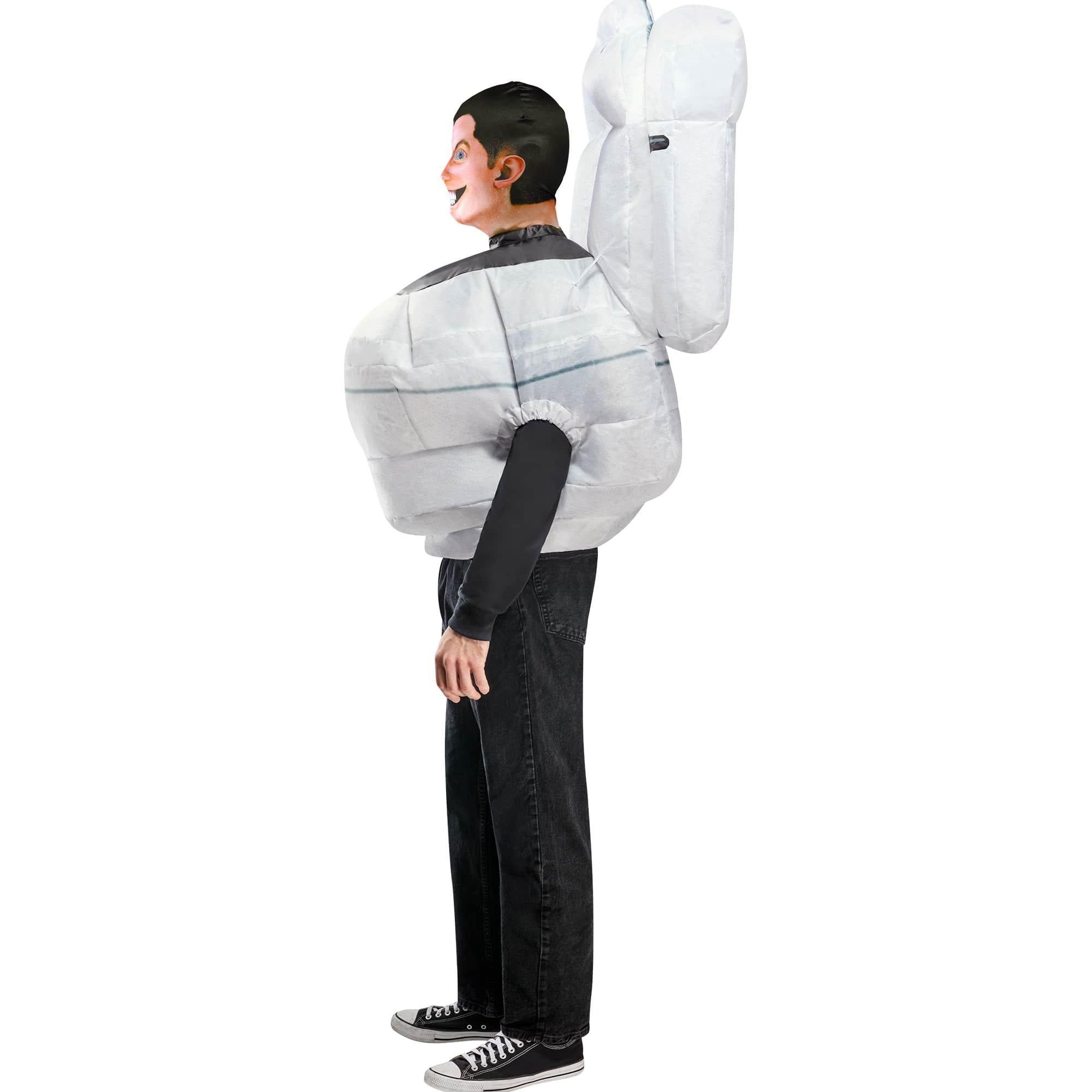 Adult Skibidi Toilet Inflatable Costume with Mask - Image 2
