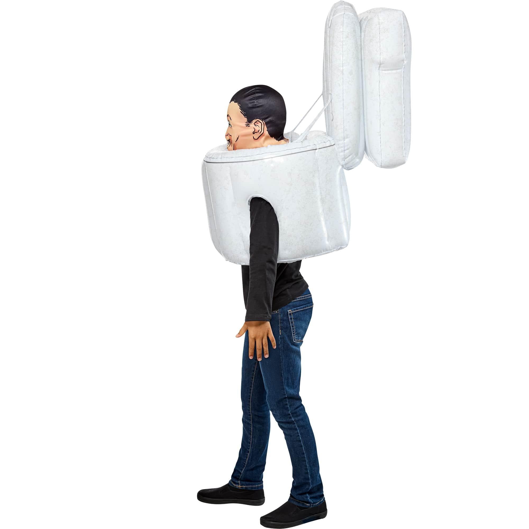 Boys' Skibidi Toilet Blow Up Costume with Mask - Image 2
