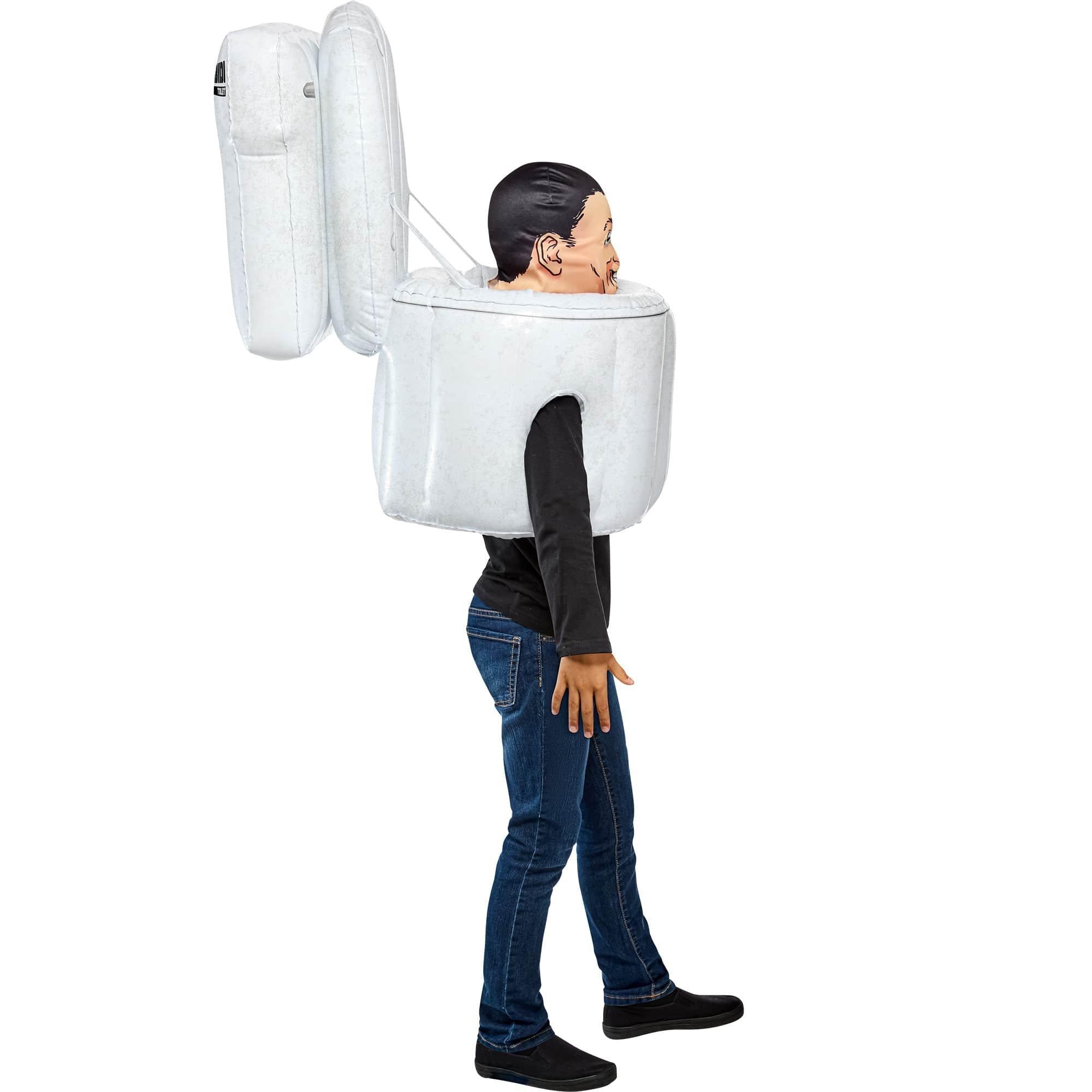 Boys' Skibidi Toilet Blow Up Costume with Mask - Image 3