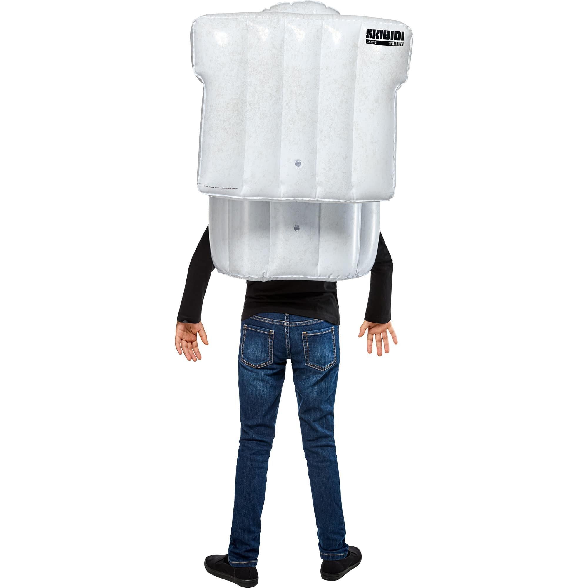 Boys' Skibidi Toilet Blow Up Costume with Mask - Image 4