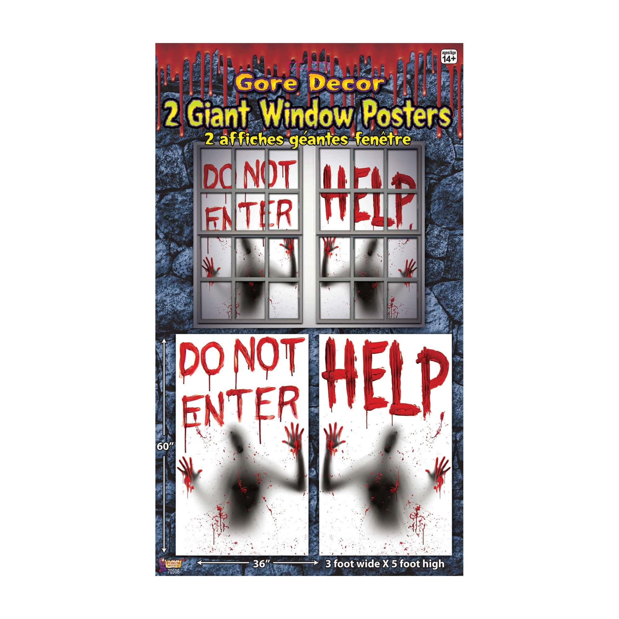 60-inch Bloody Window Poster Set - Image 2