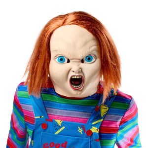 Men's Child's Play 2 Chucky Overhead Latex Mask with Hair