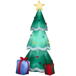 6.5 Foot Tree with Presents Light Up Christmas Inflatable Lawn Decoration