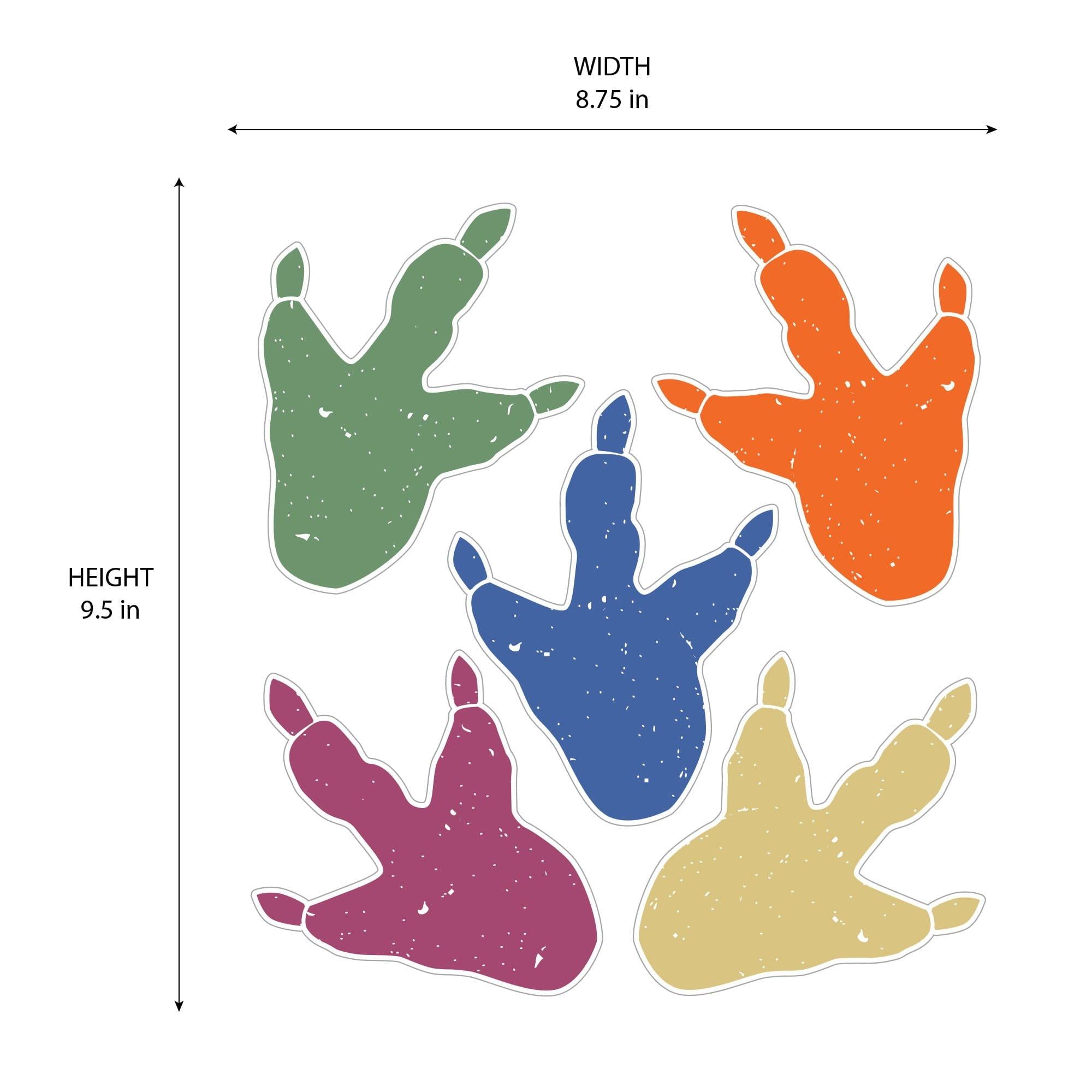 Diggin Dino Vinyl Footprint Window Clings. 12pc - Image 2