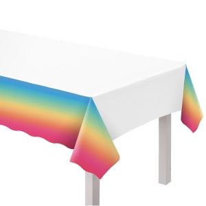 Digital Dream Plastic Table Cover. 54in x 96in