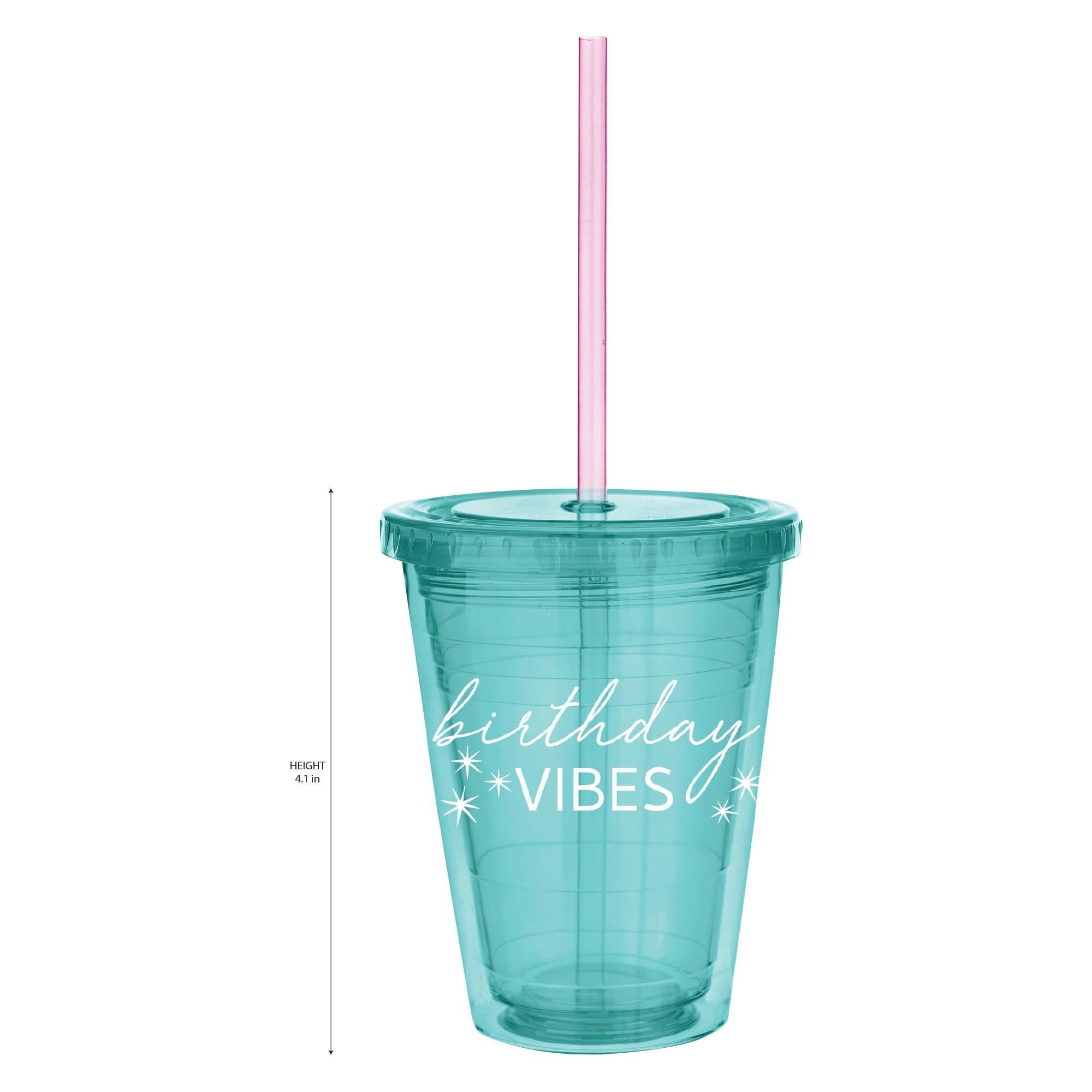 Digital Dream Plastic Tumbler with Straw. 12oz - Image 2