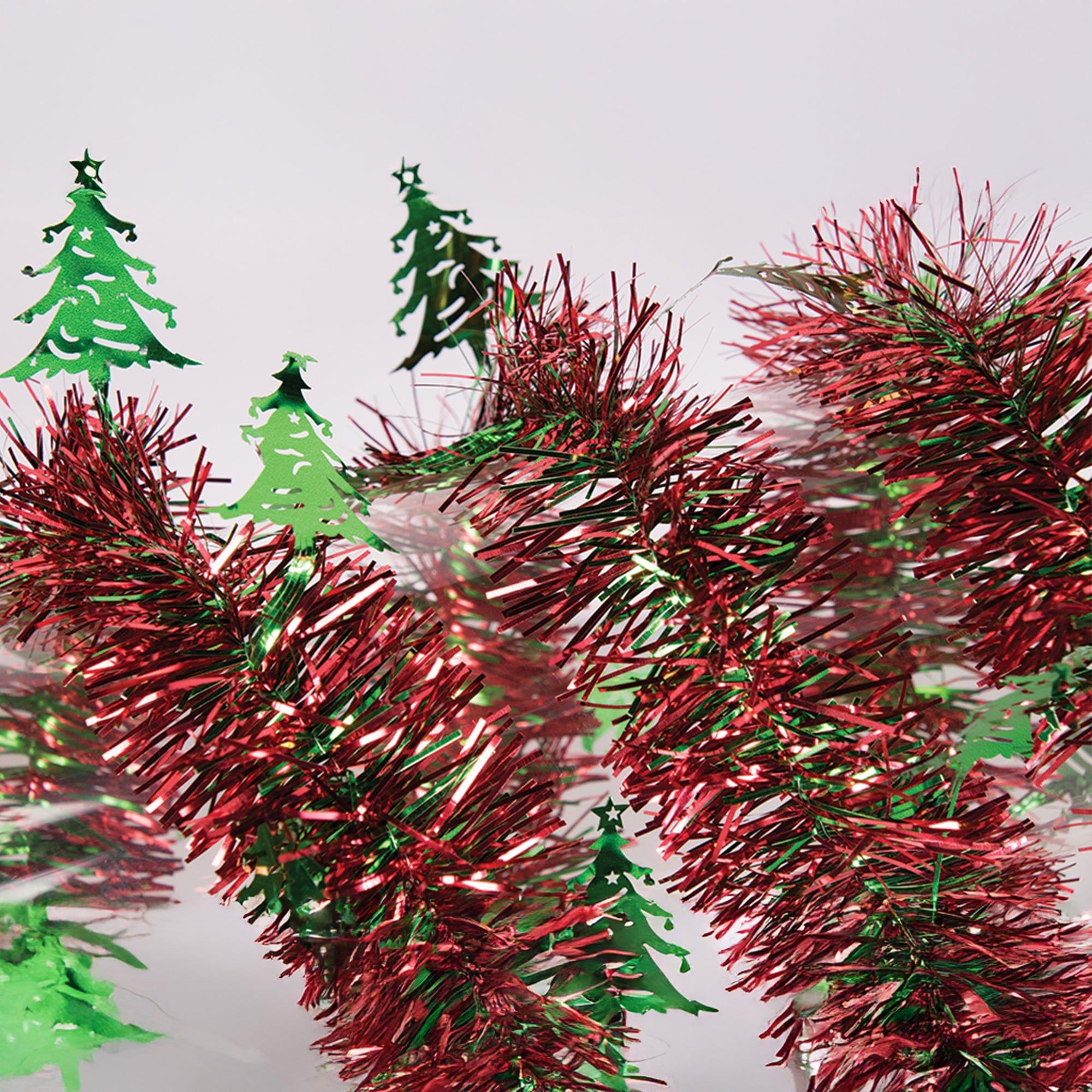 Green Trees Tinsel Garland - Image 2