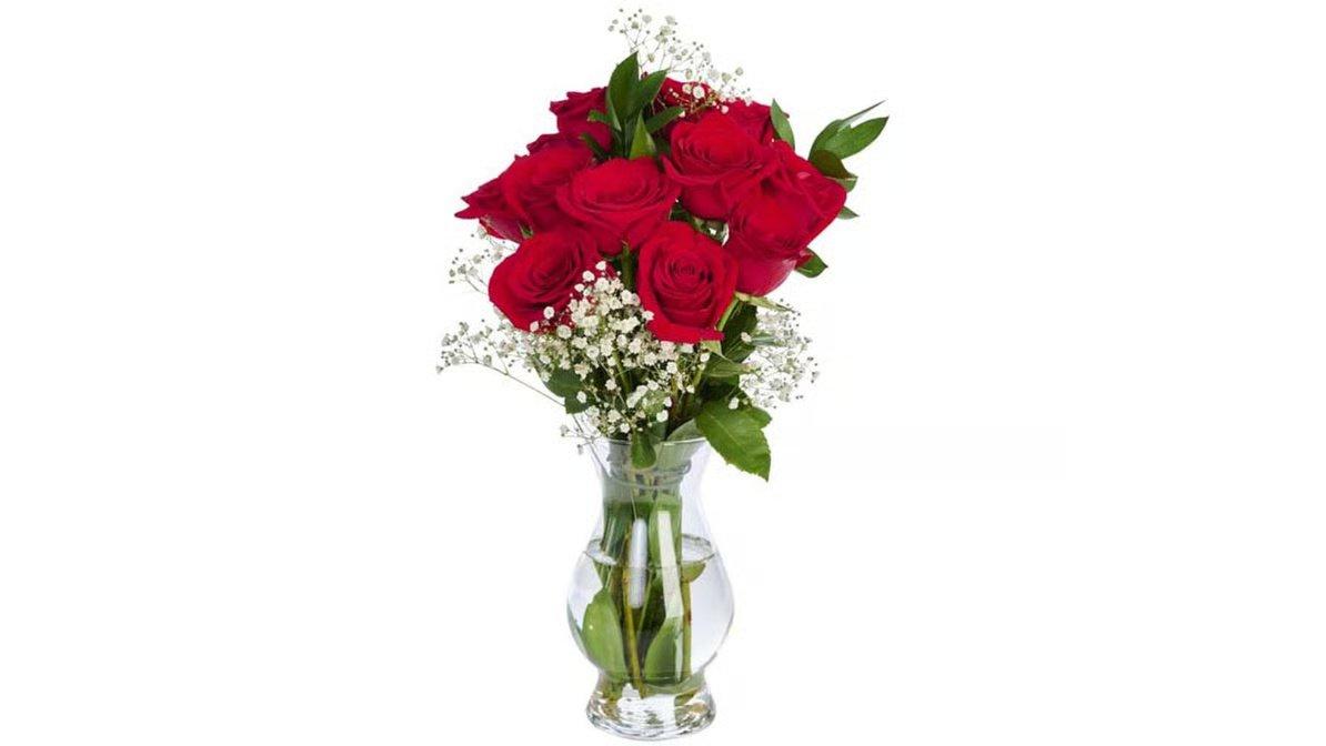 Premium Red Rose Flower Bouquet (12 ct) - Image 2