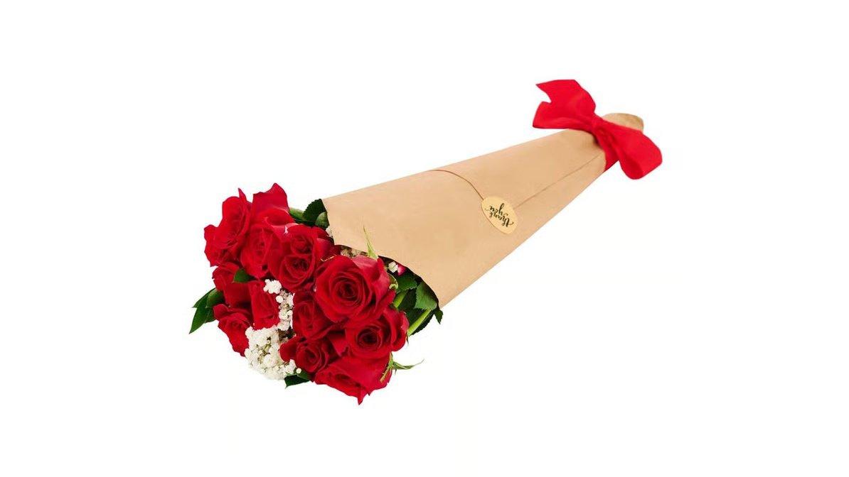 Premium Red Rose Flower Bouquet (12 ct) - Image 3