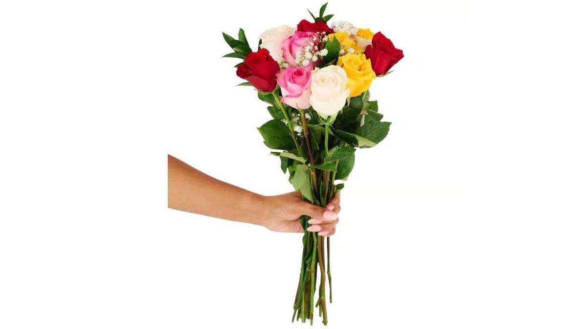 Magical Mixed Roses Flower Bouquet (12 ct) - Image 4