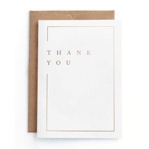 Minted Gilded Border Thank You Card