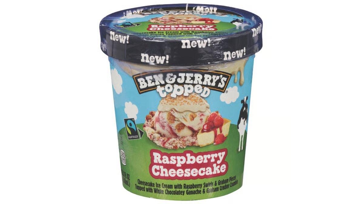 Ben & Jerry's Topped Ice Cream Raspberry Cheesecake (15.2 oz) - Image 2