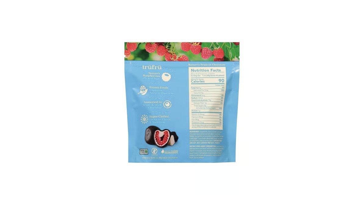 Tru Fru Frozen Fresh Dark Chocolate Raspberries (8 oz) - Image 5