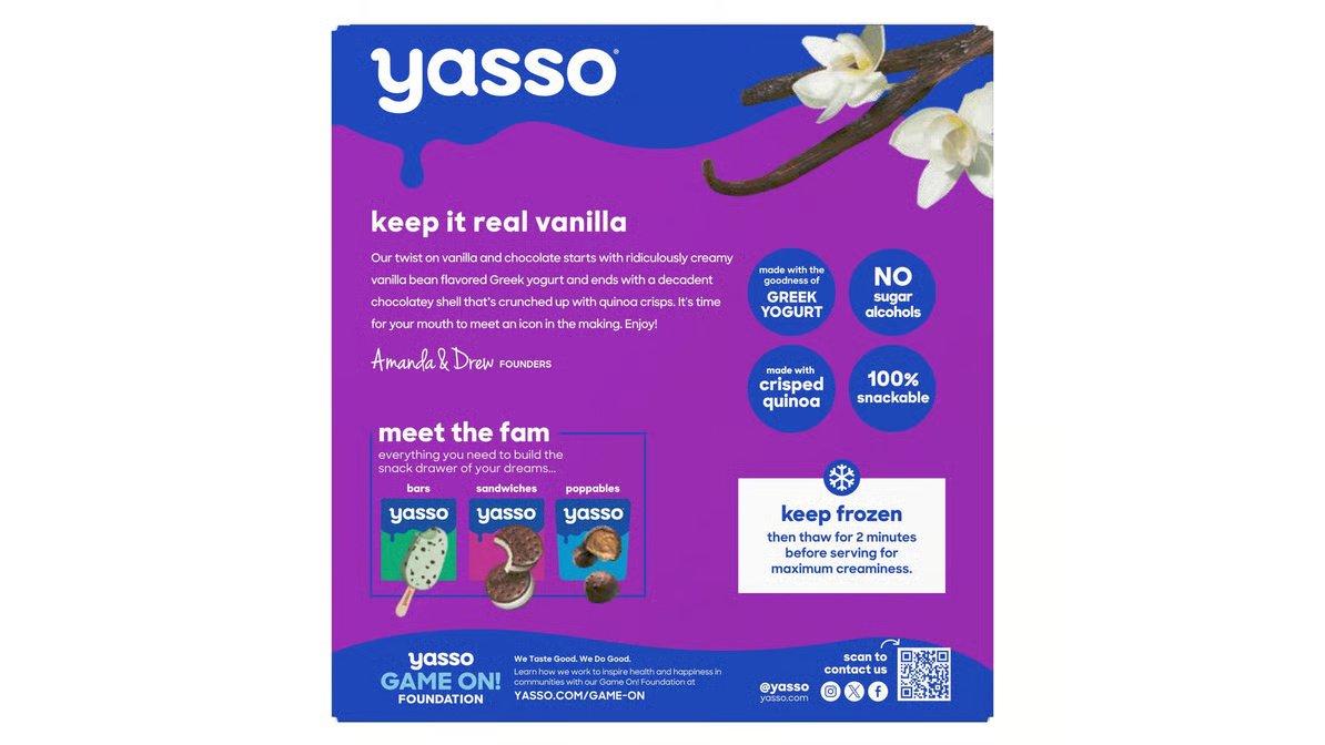 Yasso Dipped Greek Yogurt Bars Vanilla Chocolate Crunch (2.65 oz x 4 ct) - Image 3