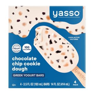 Yasso Greek Yogurt Bars Chocolate Chip Cookie Dough (3.5 oz x 4 ct)
