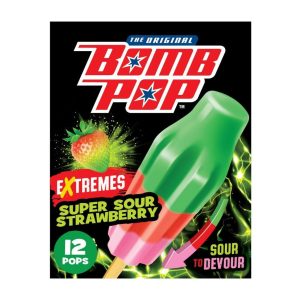 Bomb Pop Extremes Super Sour Strawberry Ice Pops 12 ct (21 oz)