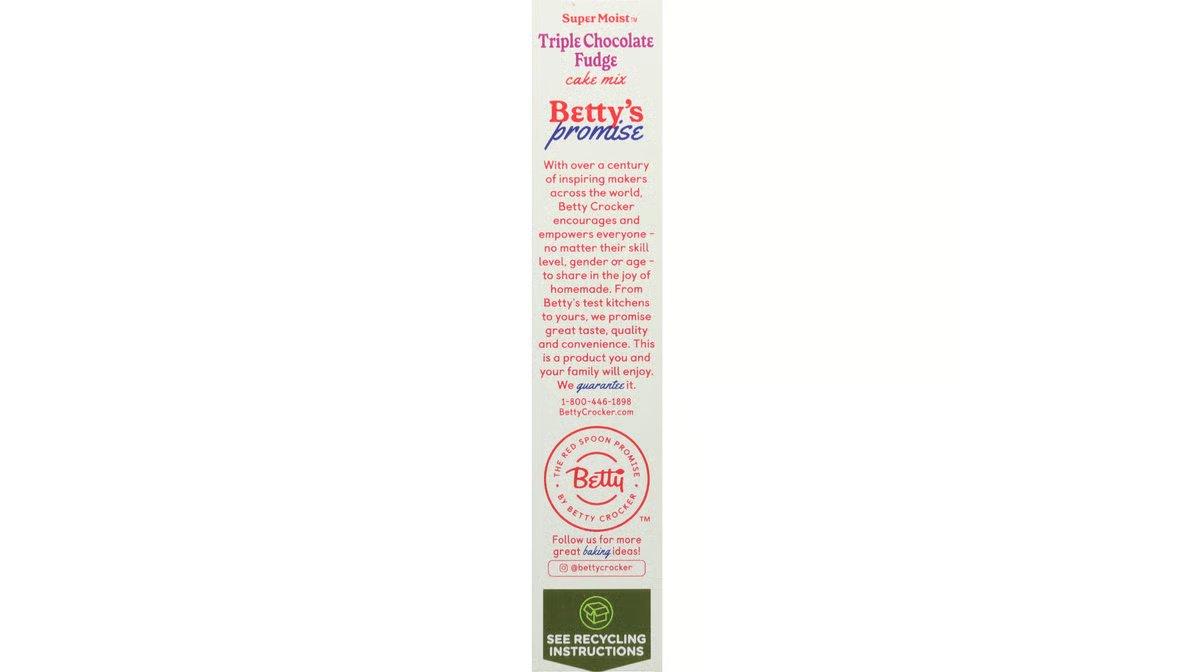 Betty Crocker Delights Super Moist Triple Chocolate Fudge Cake Mix (13.25 oz) - Image 4