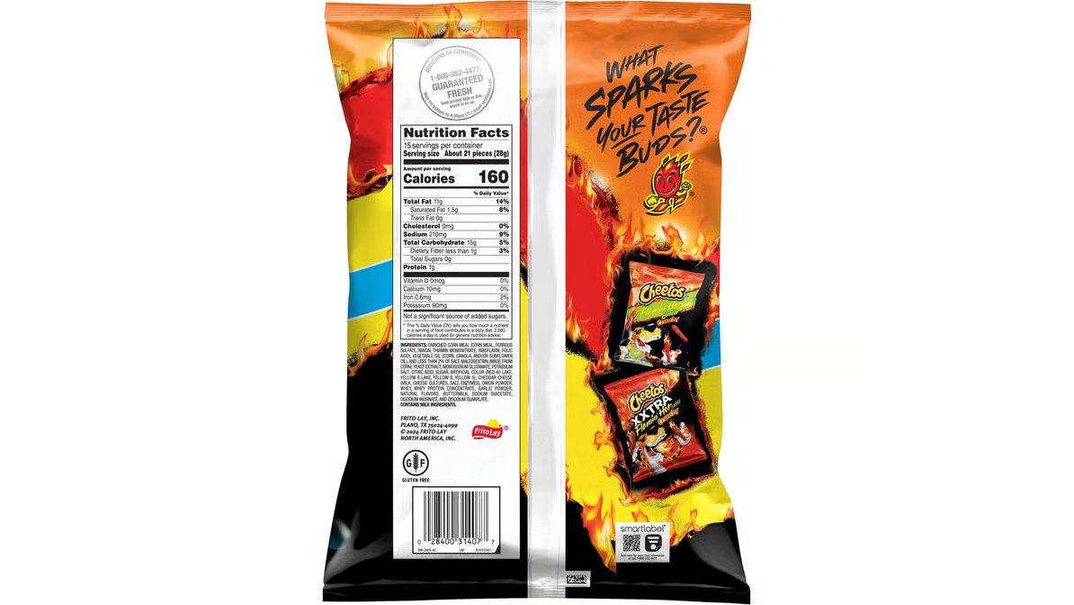 Cheetos Crunchy Flamin' Hot Cheese Flavored Snacks (15 oz) - Image 4