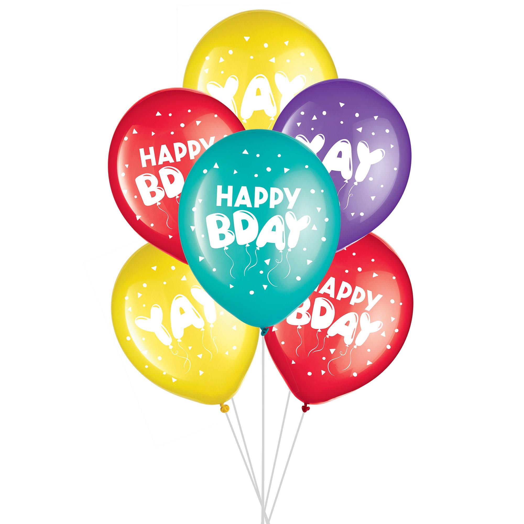 Birthday Celebration Latex Balloons. 15ct