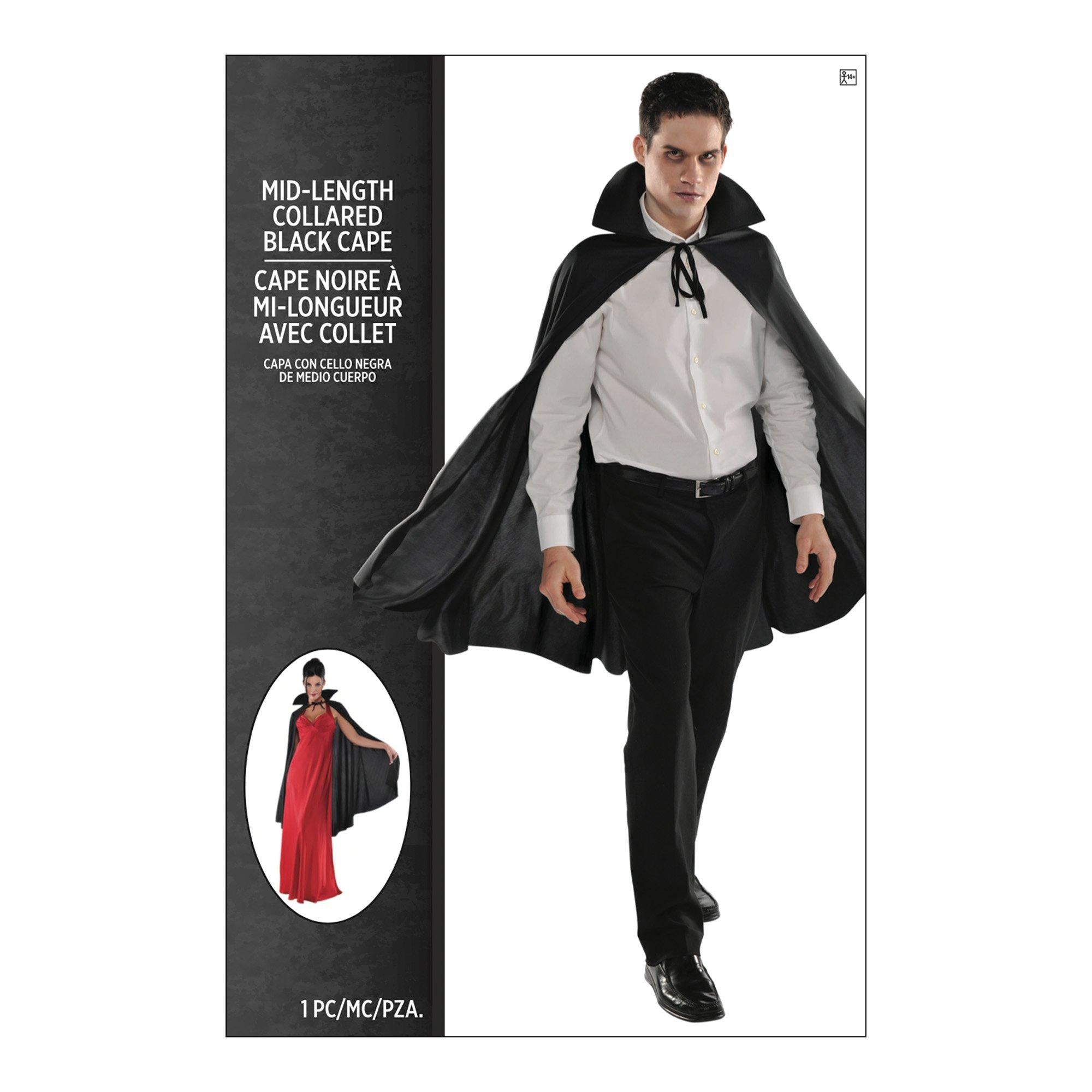 Adult Black Cape Deluxe - Image 3