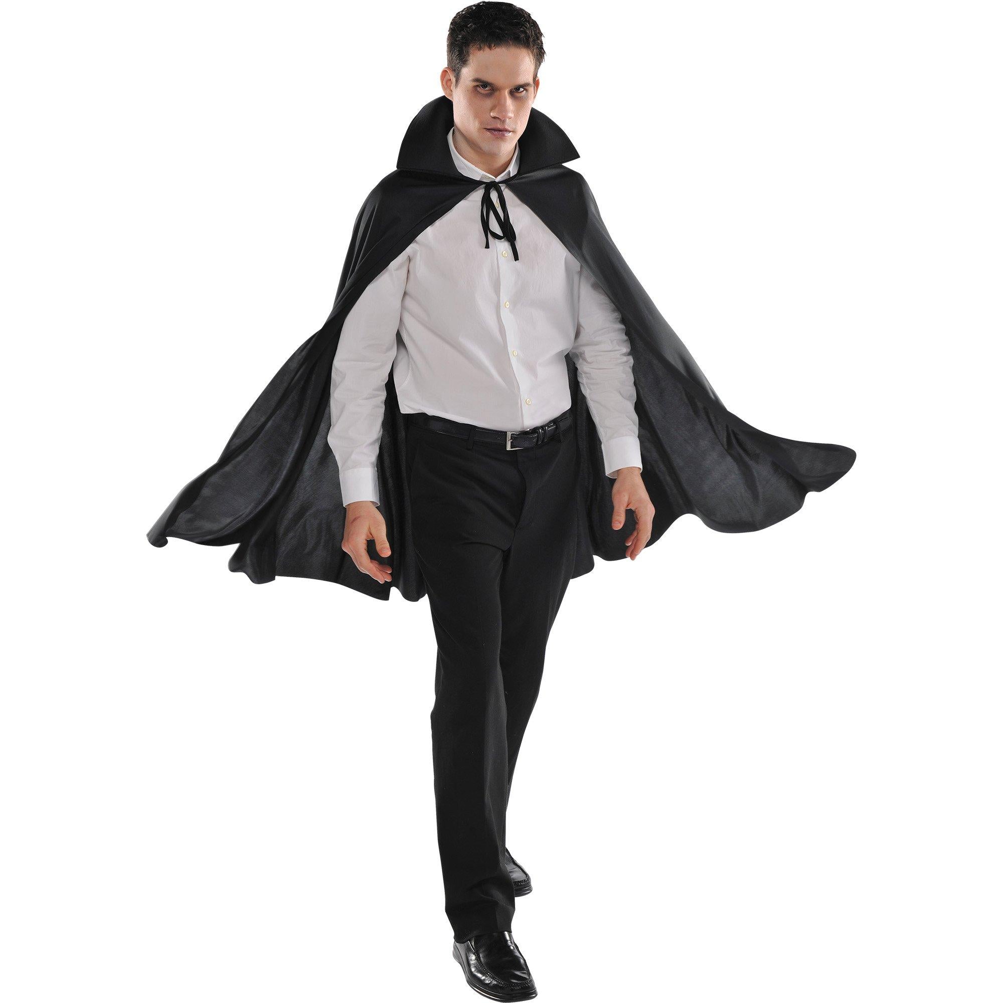 Adult Black Cape Deluxe - Image 4