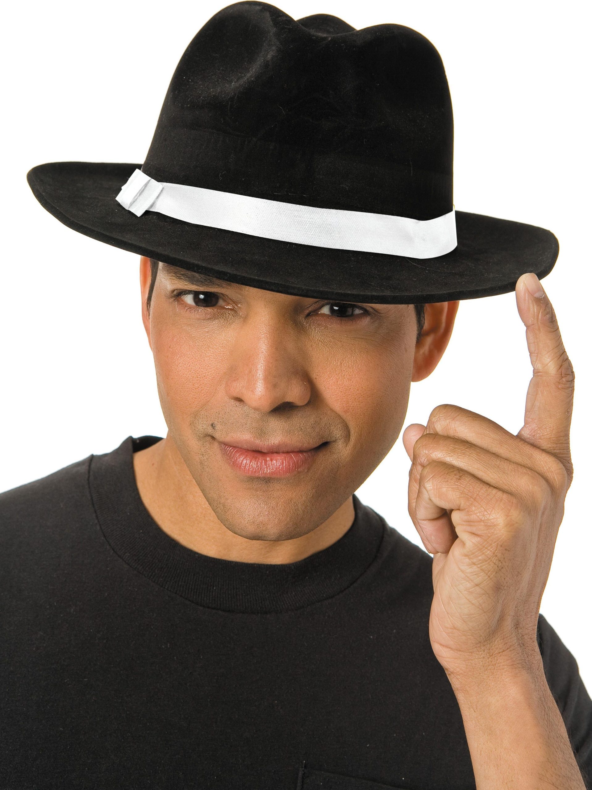 Black Gangster Hat - Image 2