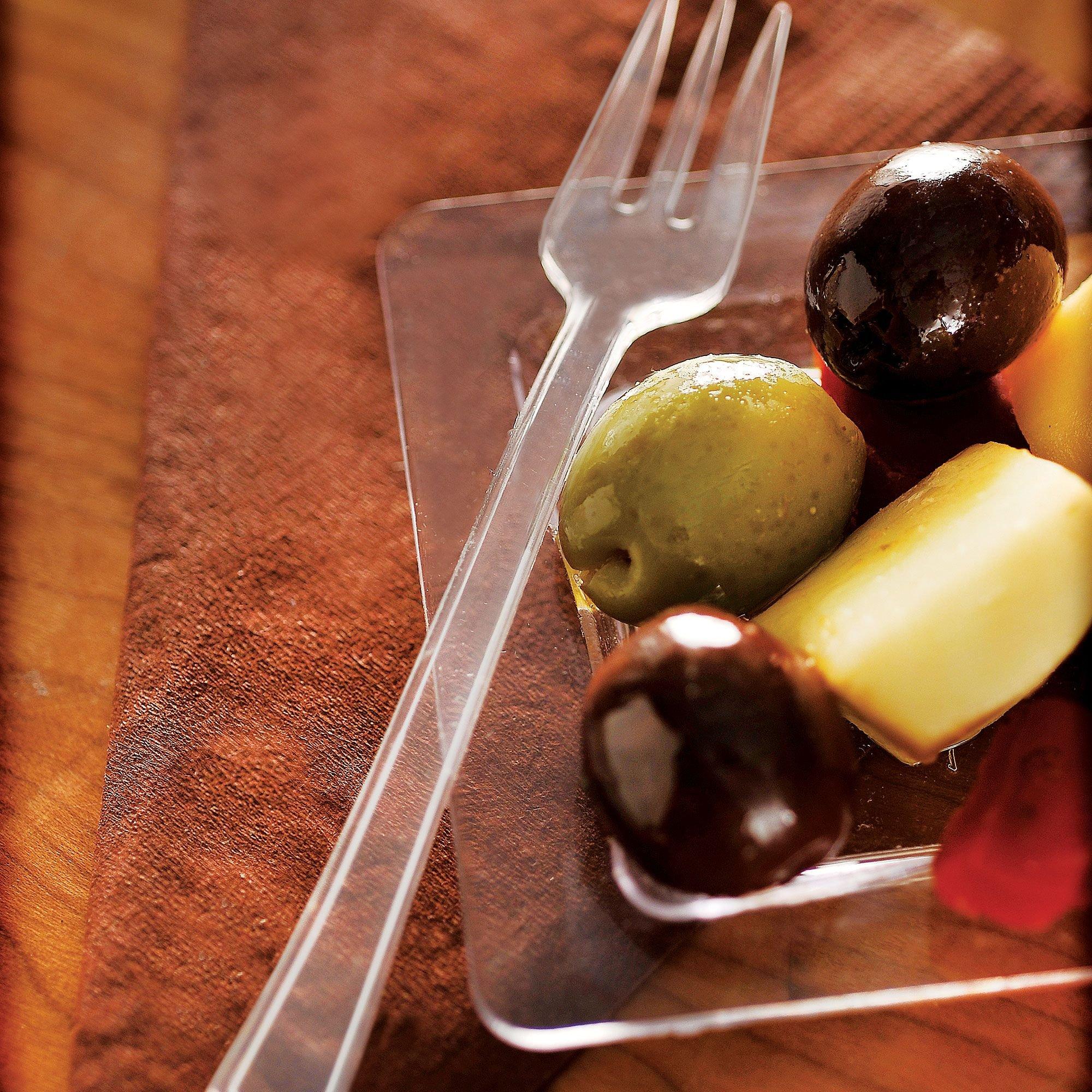 Mini Clear Plastic Forks 40ct - Image 2