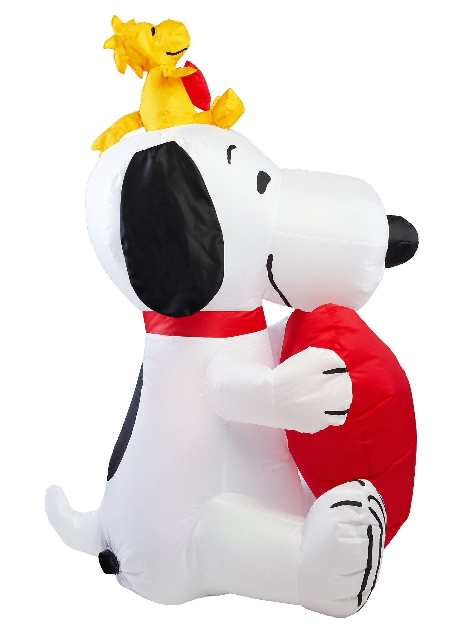 4.5 Foot Peanuts Snoopy and Woodstock Valentine's Heart Inflatable Lawn Decoration - Image 7