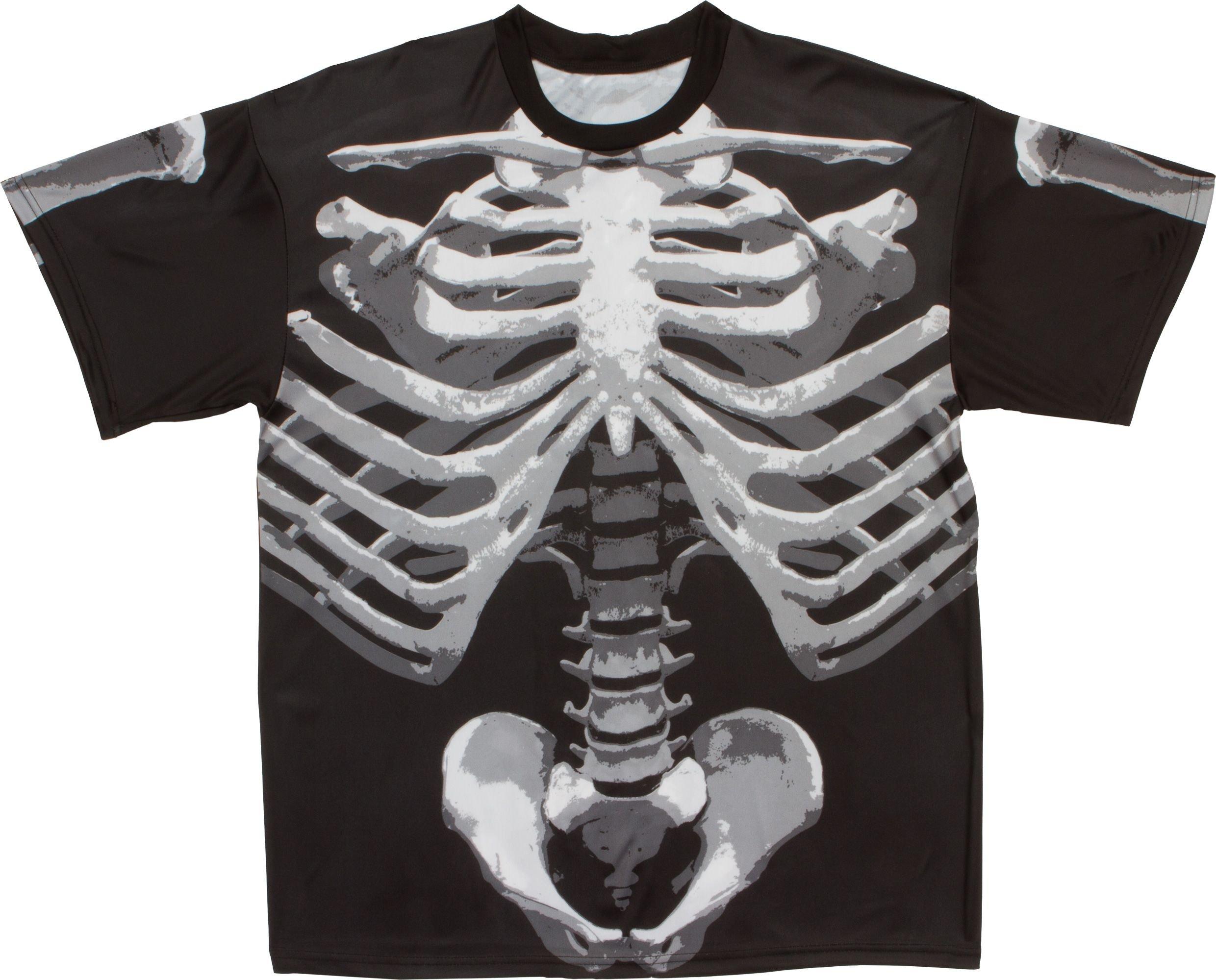 Adult Black & Bone T-Shirt - Skeleton - Image 2