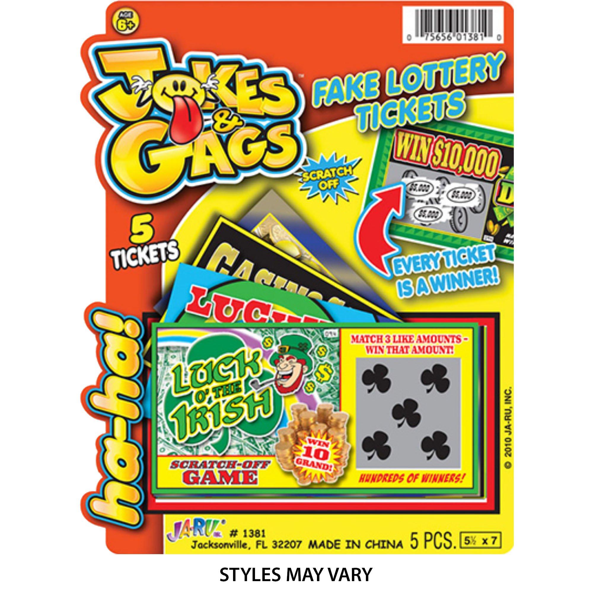 Jokes & Gags Fake Scratcher Lottery Tickets. 5ct - Image 4
