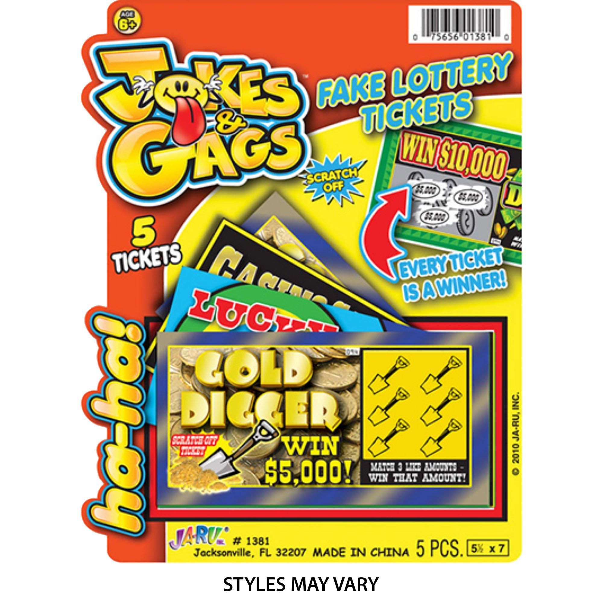 Jokes & Gags Fake Scratcher Lottery Tickets. 5ct - Image 5