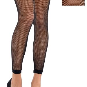 Adult Black Fishnet Footless Pantyhose