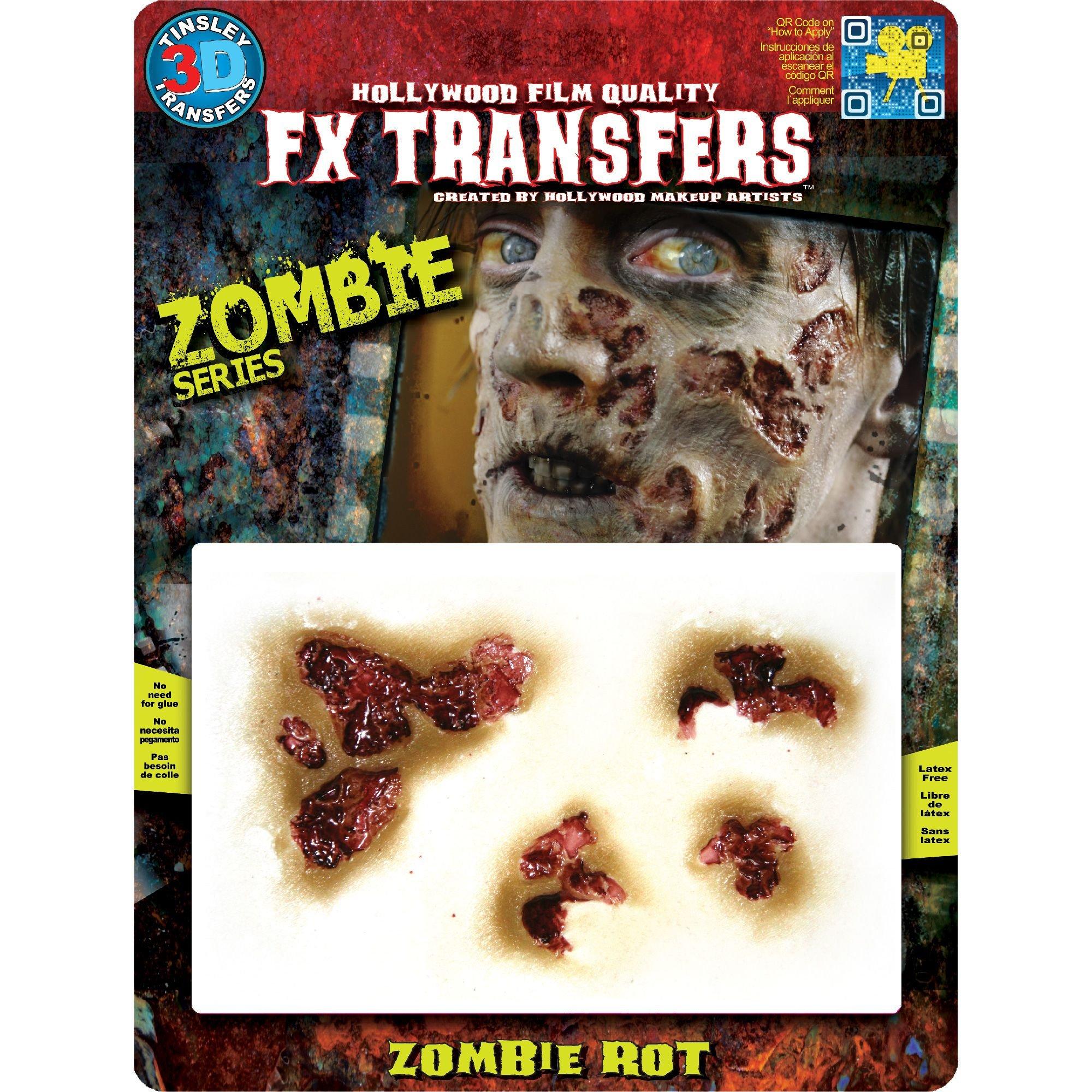 Zombie Rot Wound Prosthetics 4ct- Tinsley Transfers - Image 2
