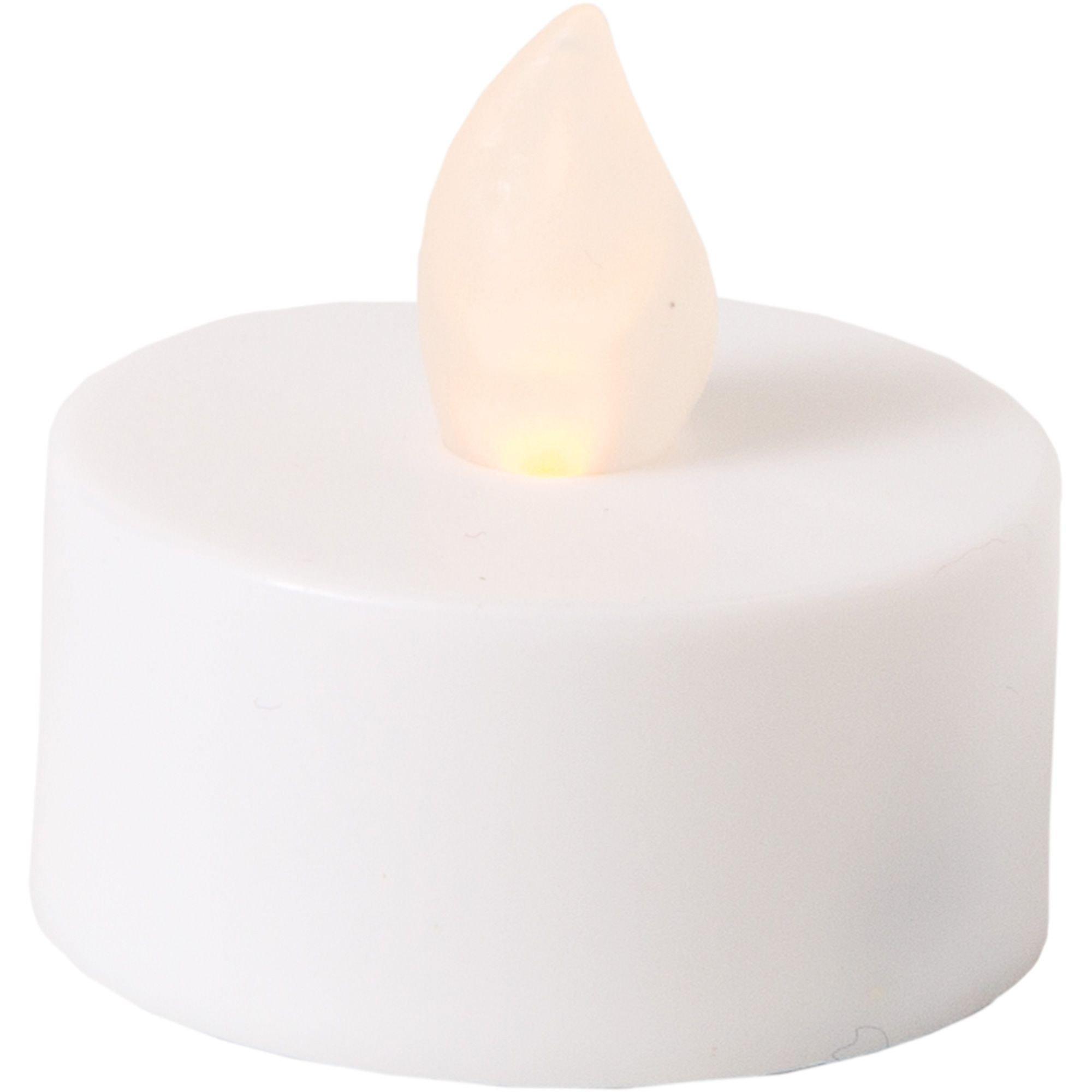 White Tealight Flameless LED Candles 12ct - Image 2