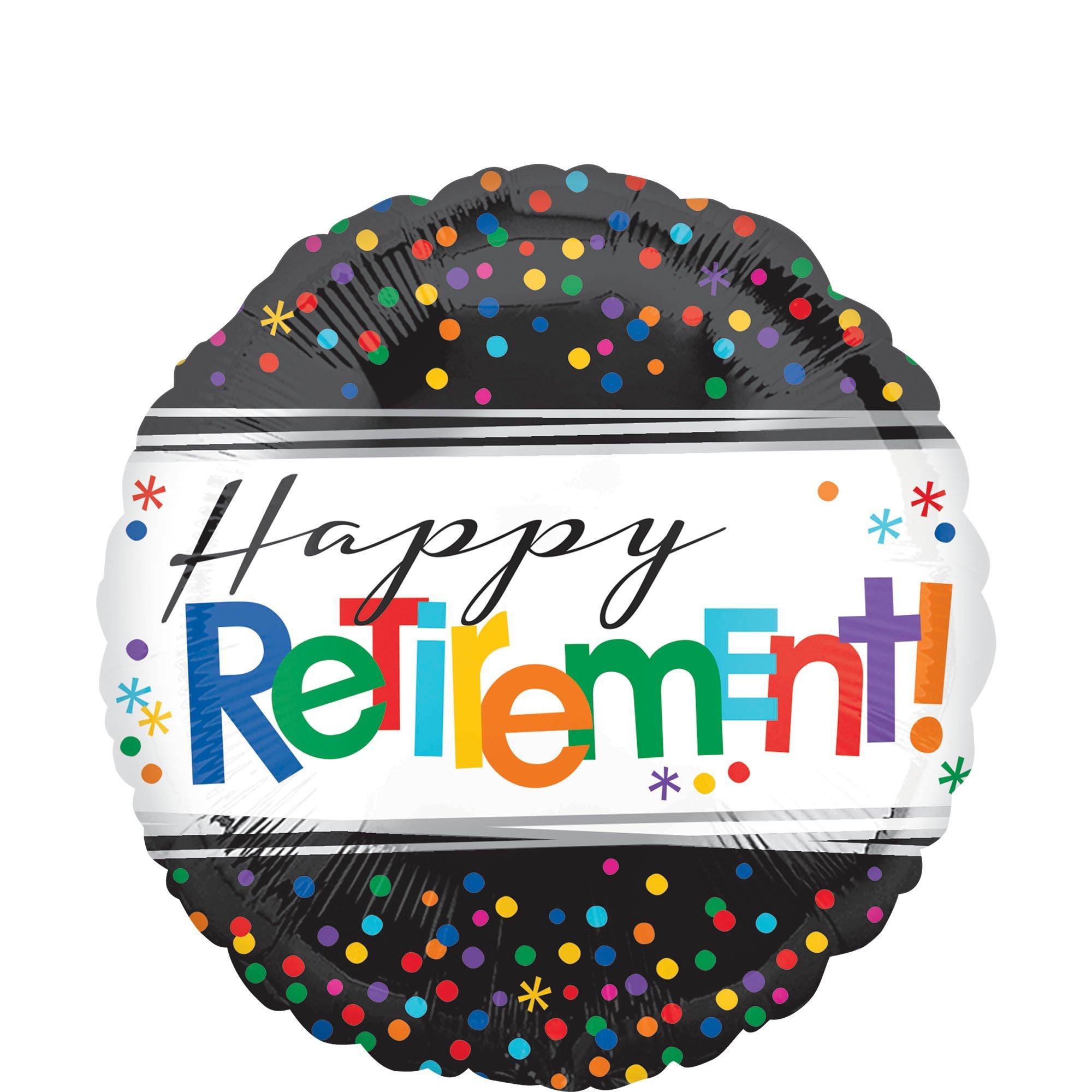 Happy Retirement Foil Balloon. 17in - Officially Retired