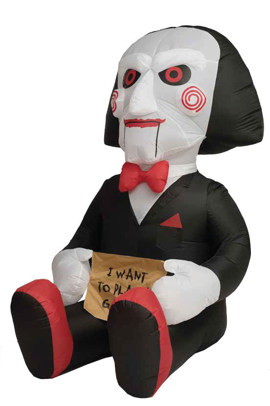 7 Foot Saw Billy Jigsaw Light Up Halloween Inflatable Lawn Decoration - Image 2