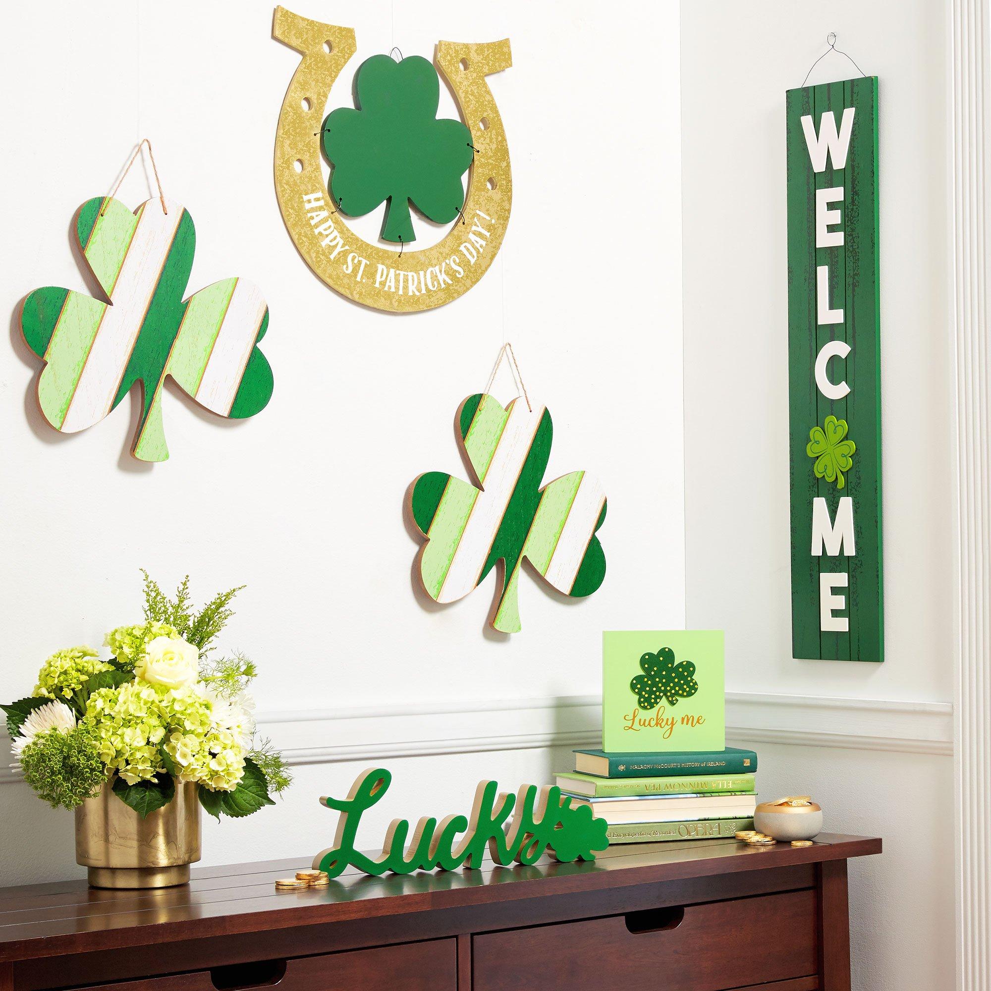Rustic Striped Shamrock Sign - Image 2