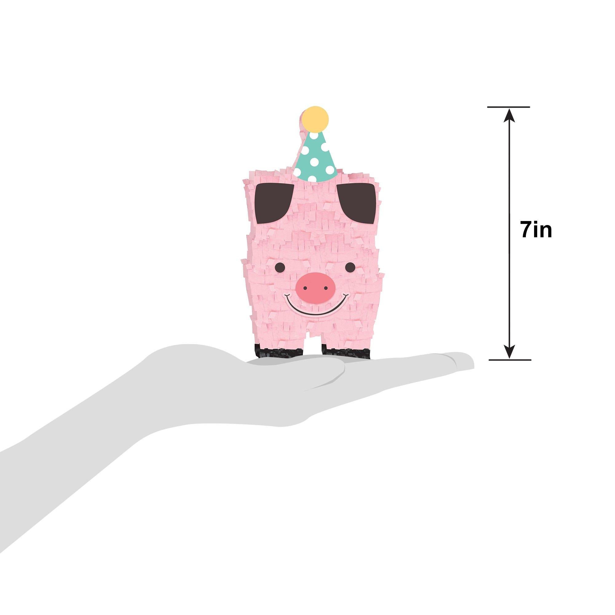 Mini Friendly Farm Pig Pinata Decoration - Image 3