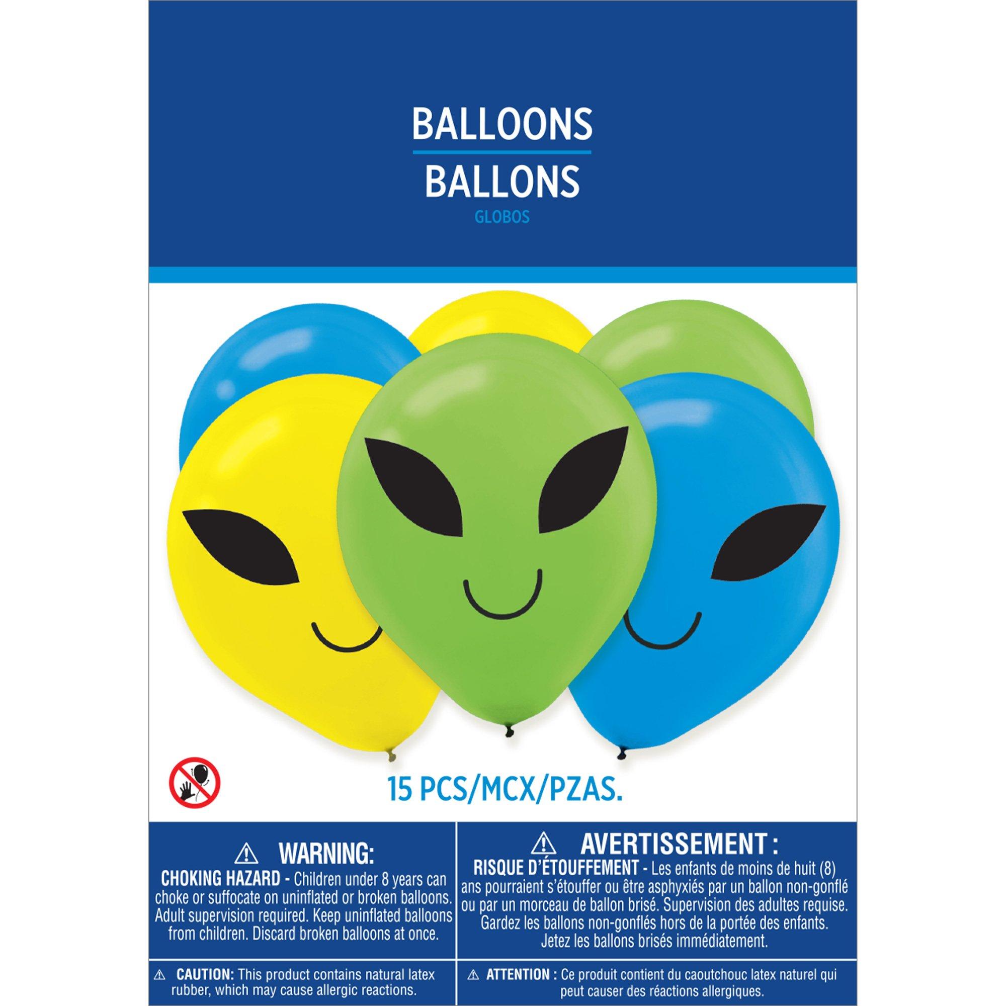 15ct. Blast Off Alien Balloons - Image 3