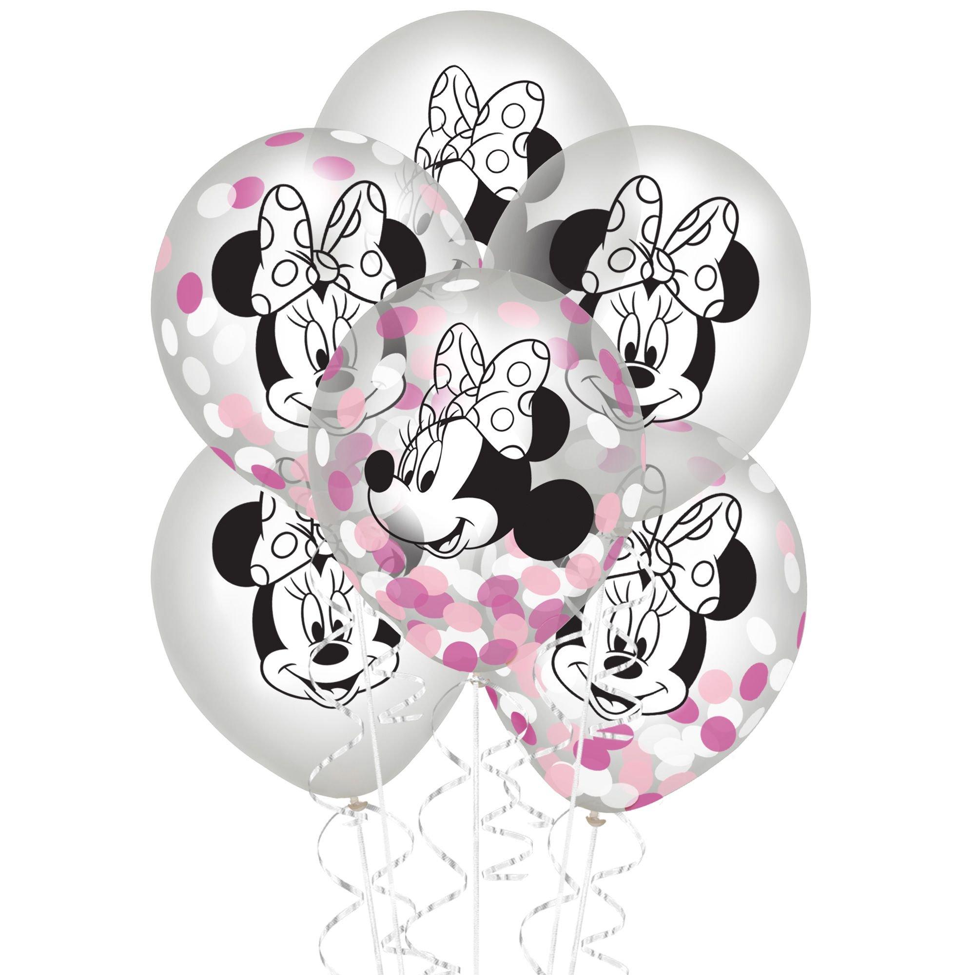 6ct. Minnie Mouse Forever Confetti Balloons