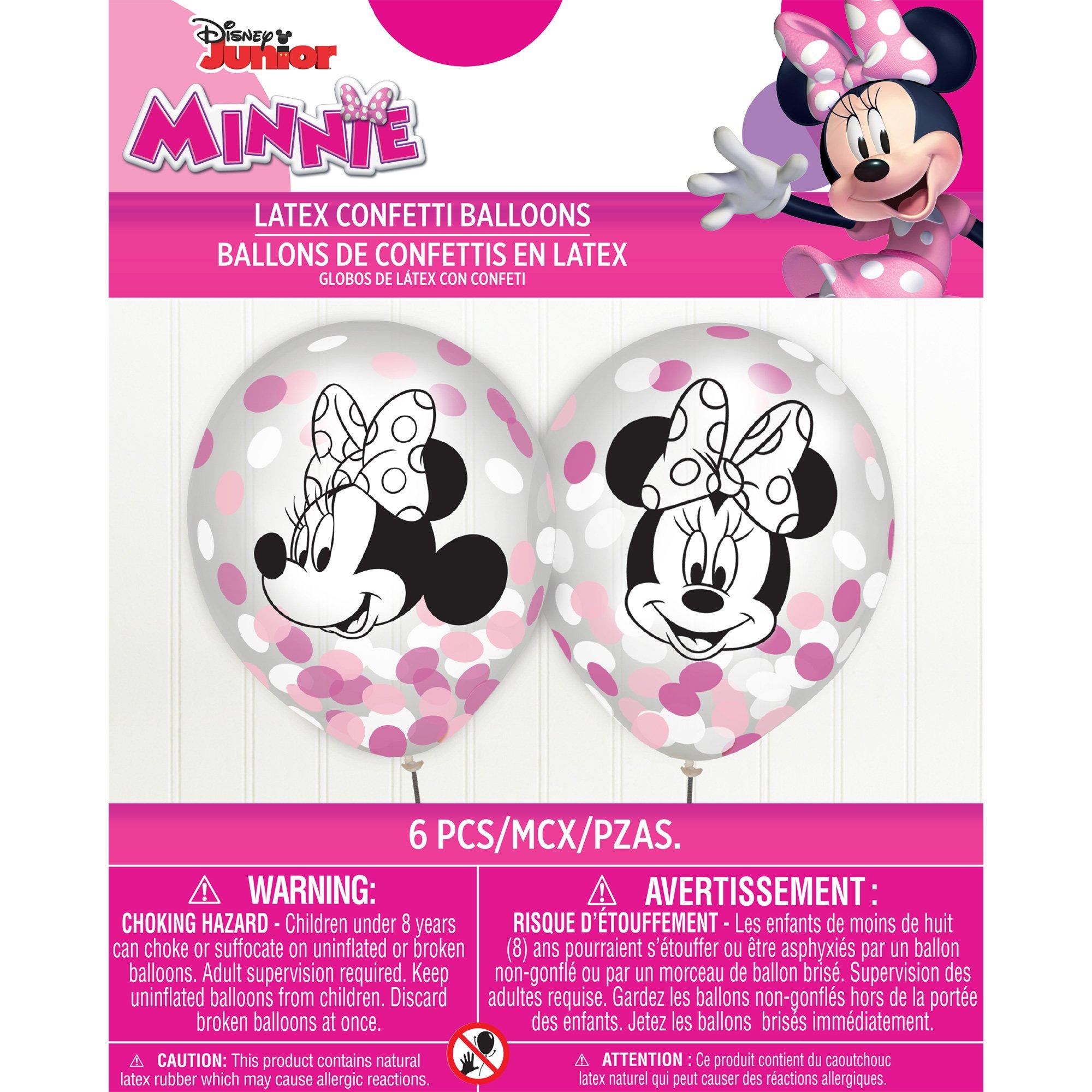 6ct. Minnie Mouse Forever Confetti Balloons - Image 3