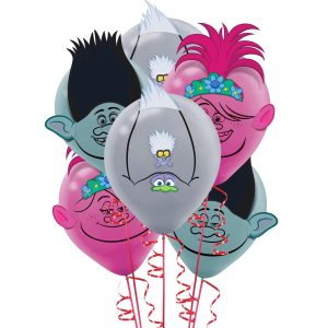 6ct. 12in. Trolls World Tour Latex Balloons